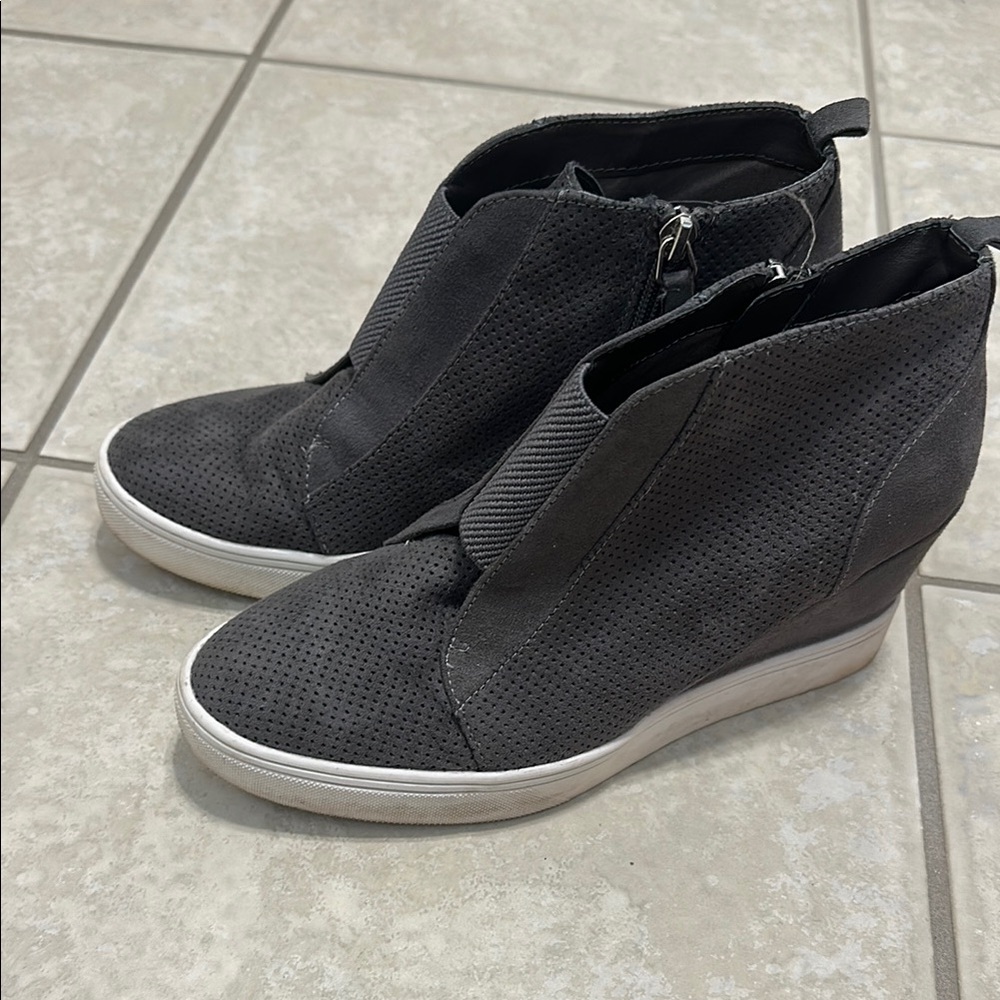 Women's Black Wedge Ankle Boots